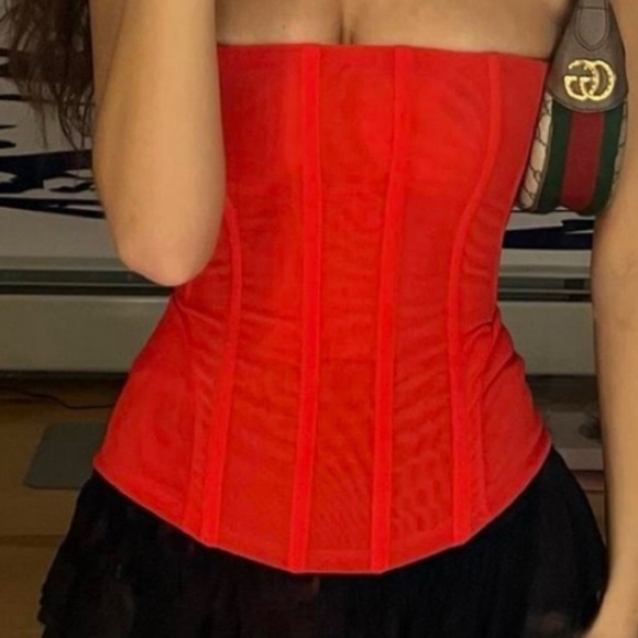 Miaou Libra Corset - Red - Picture 6 of 6